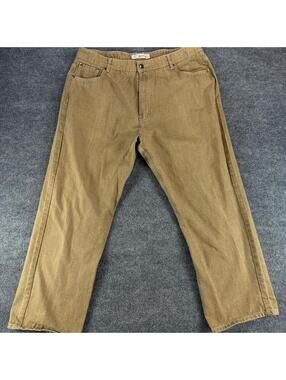 PJ Mark Tan Wide Leg Pants 44x32 100% Cotton, Spring, Summer, Casual, Monochrome